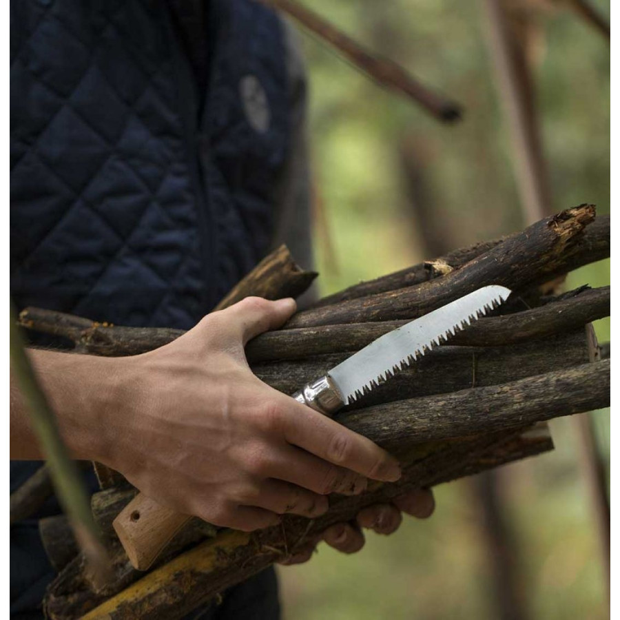 Scie OPINEL avec manche en hêtre