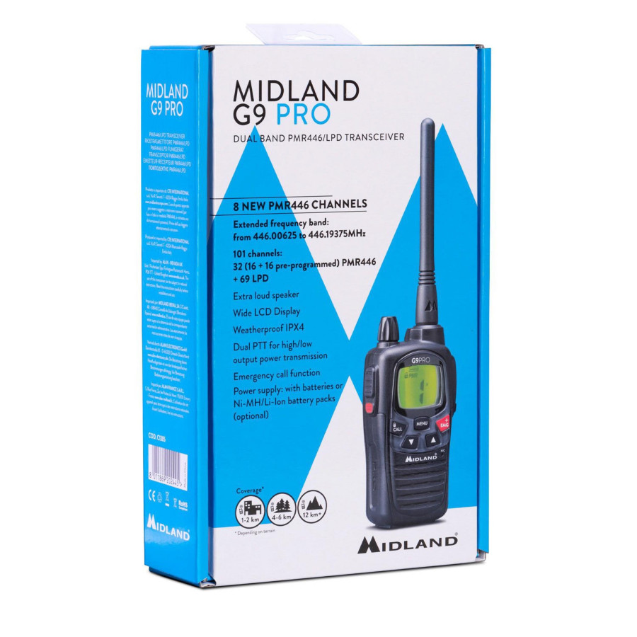 TALKIE-WALKIE MIDLAND G9 PRO + OREILLETTE