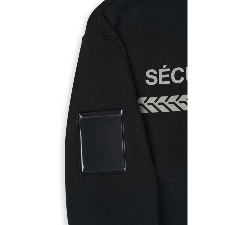 SWEAT-SHIRT  MANCHES LONGUES SECURITE PRIVEE GK SAFETEK COTON NOIR