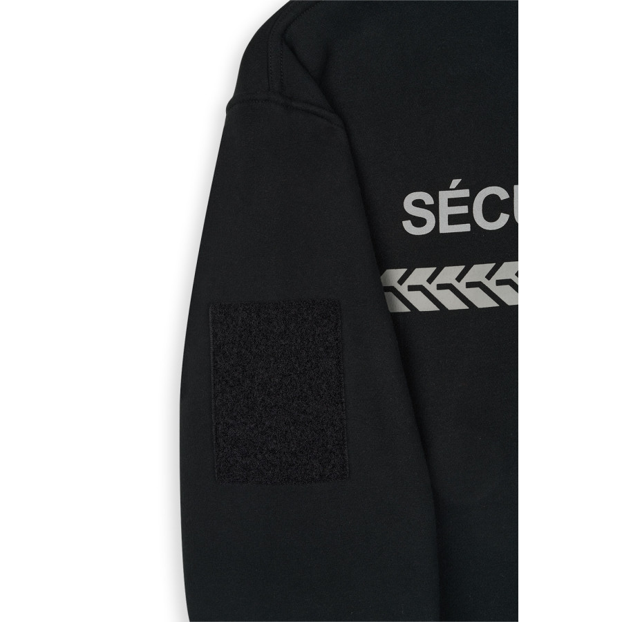 SWEAT-SHIRT  MANCHES LONGUES SECURITE PRIVEE GK SAFETEK COTON NOIR